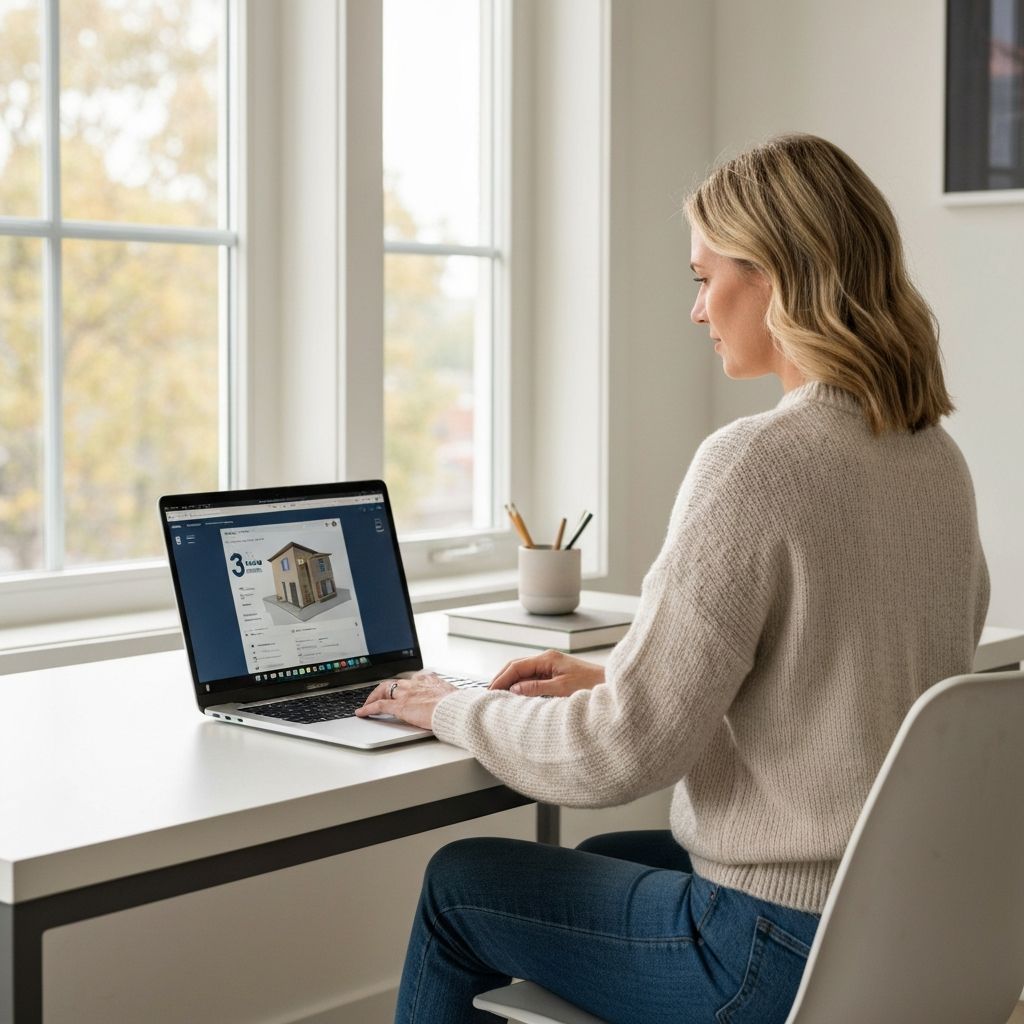 Remote building consultant working from home